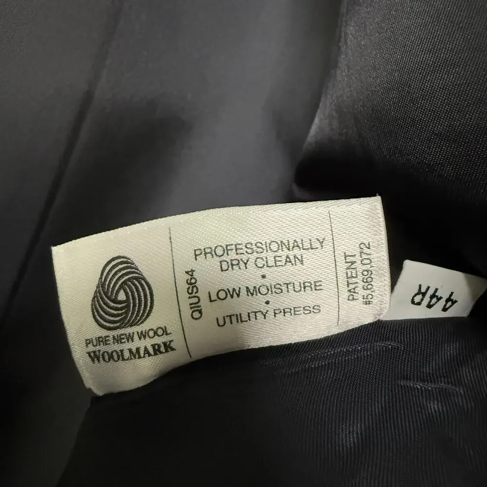 Hart Schaffner&Marx Men's Wool Pinstriped 2Piece Suit Set Size 44R PantsWaist 38